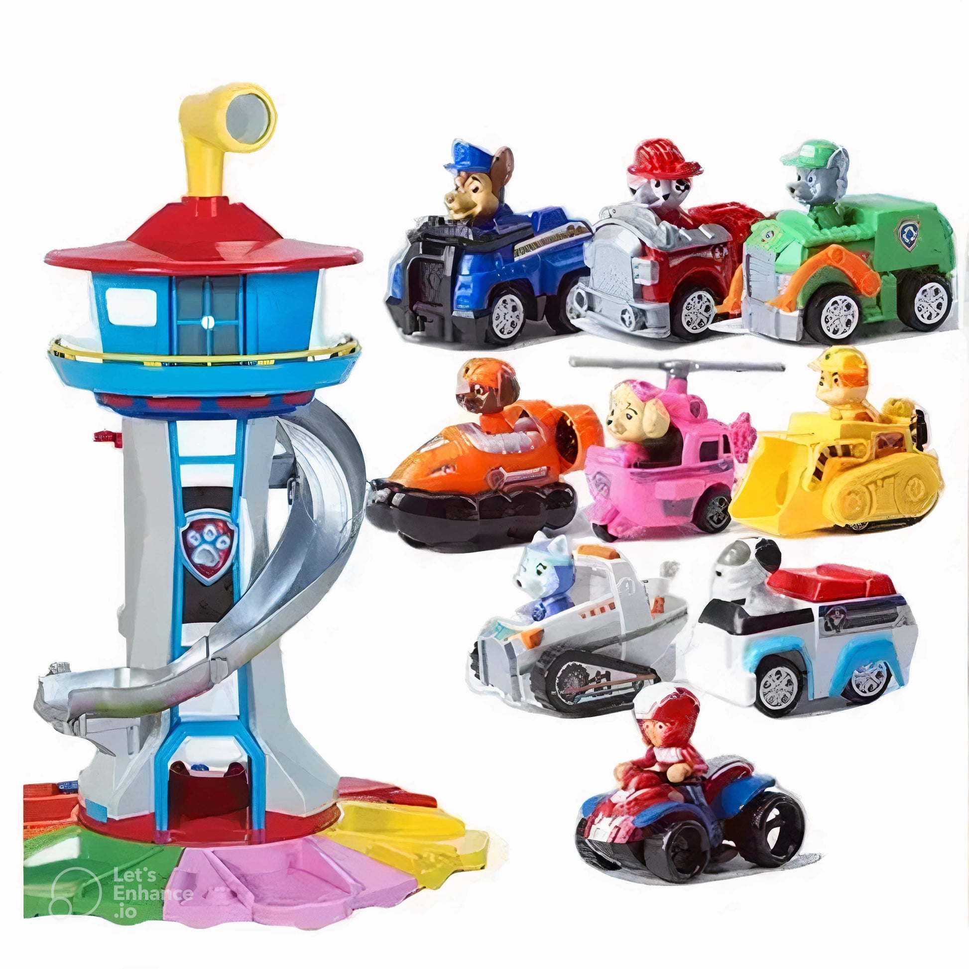 Luxeraum.de Children Activities Spielzeugautoset mit Rutsche und Aussichtsturm
