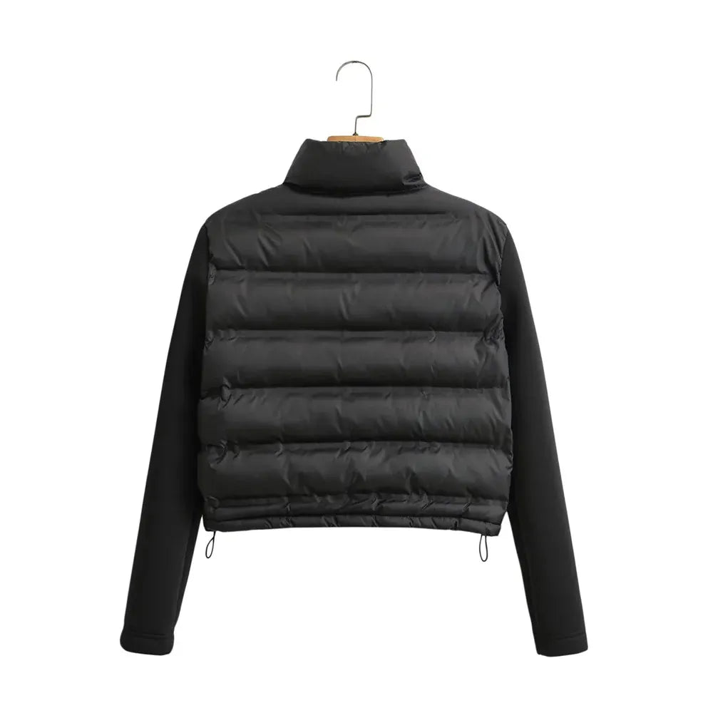 Luxeraum.de Puffer Jackets Steppjacke – Wärmende Materialmischung – Kurzer Schnitt & Zipper – Damen
