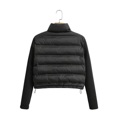 Luxeraum.de Puffer Jackets Steppjacke – Wärmende Materialmischung – Kurzer Schnitt & Zipper – Damen
