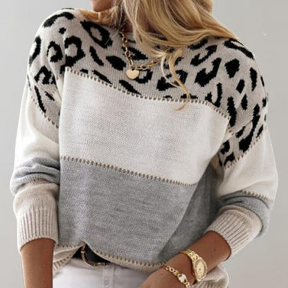 Luxeraum.de Sweaters Strickpullover – Farbblock & Musterdesign - Weiche Strickstruktur – Damen