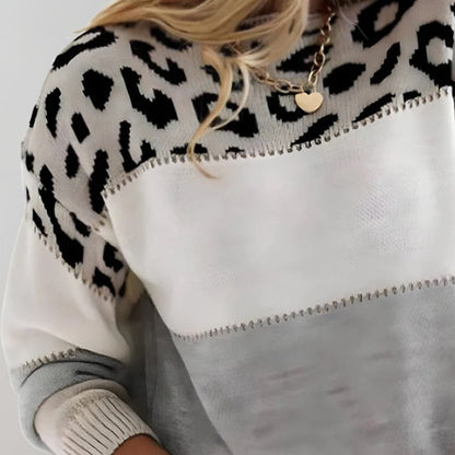 Luxeraum.de Sweaters Strickpullover – Farbblock & Musterdesign - Weiche Strickstruktur – Damen