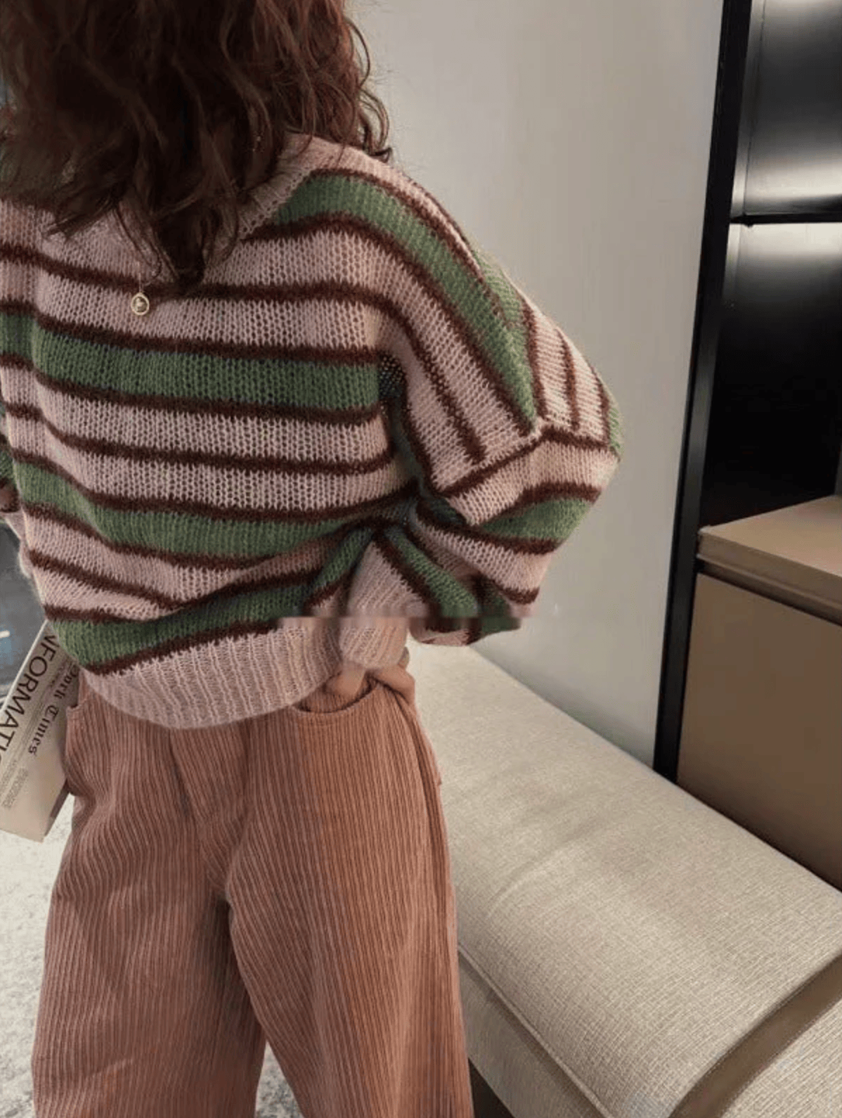 Luxeraum.de Sweaters Strickpullover – Strickmischung – gestreiftes Design – Damen