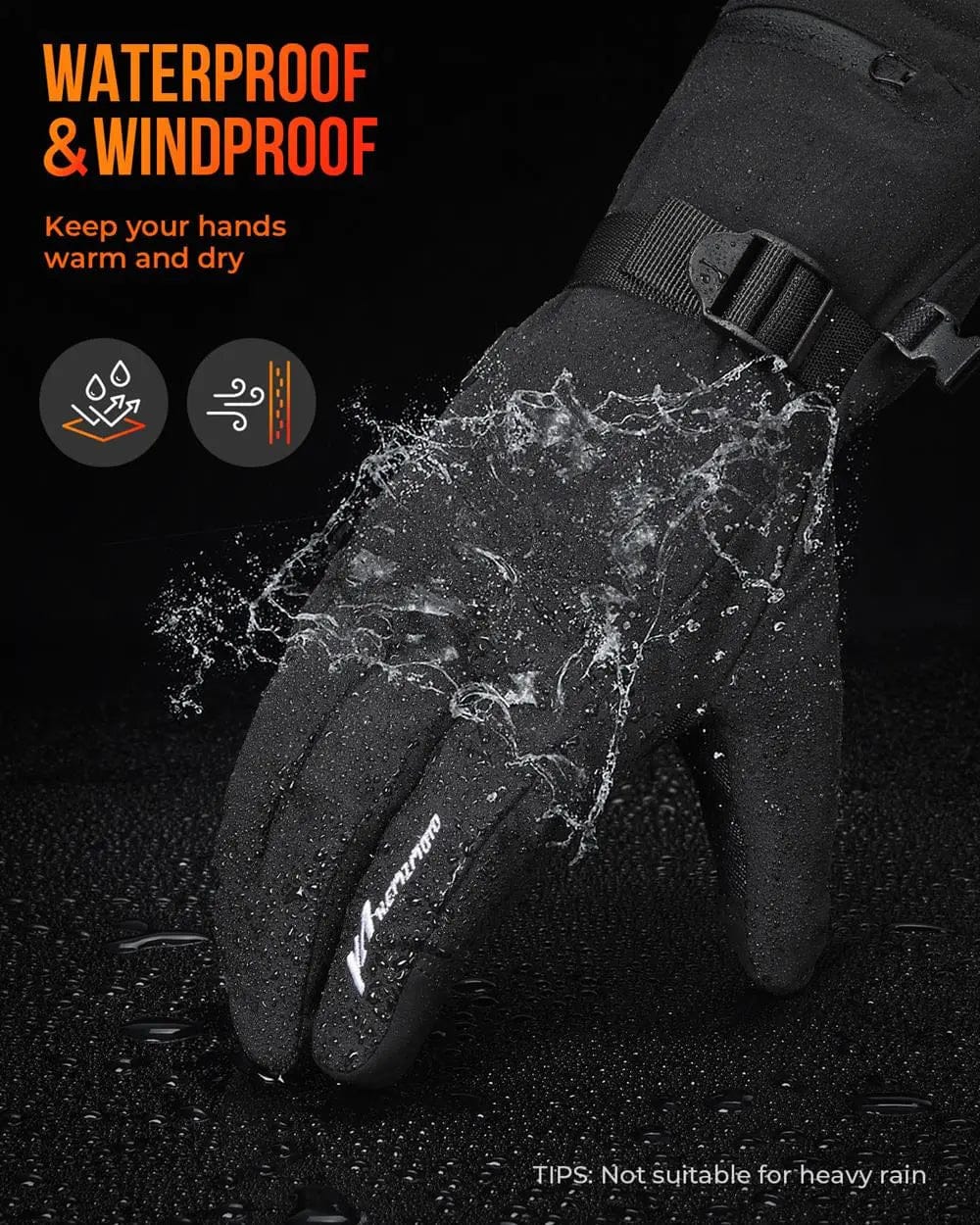 Luxeraum.de Gloves & Mittens Thermohandschuhe – Materialmix – Elektrisch beheizt & Wasserdicht – Unisex