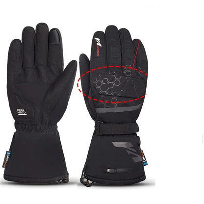 Luxeraum.de Gloves & Mittens Schwarz 5 (für Motorroller) / M Thermohandschuhe – Materialmix – Elektrisch beheizt & Wasserdicht – Unisex