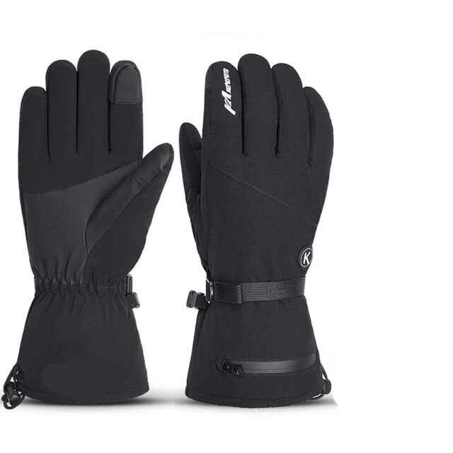 Luxeraum.de Gloves & Mittens Schwarz 1 (für Skifahren) / M Thermohandschuhe – Materialmix – Elektrisch beheizt & Wasserdicht – Unisex