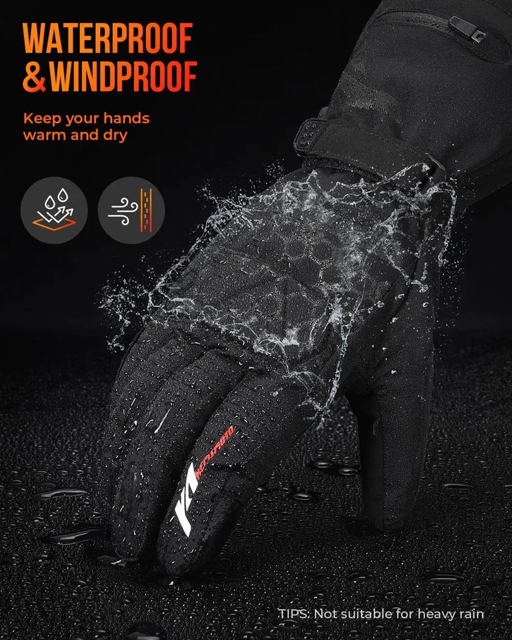 Luxeraum.de Gloves & Mittens Thermohandschuhe – Materialmix – Elektrisch beheizt & Wasserdicht – Unisex