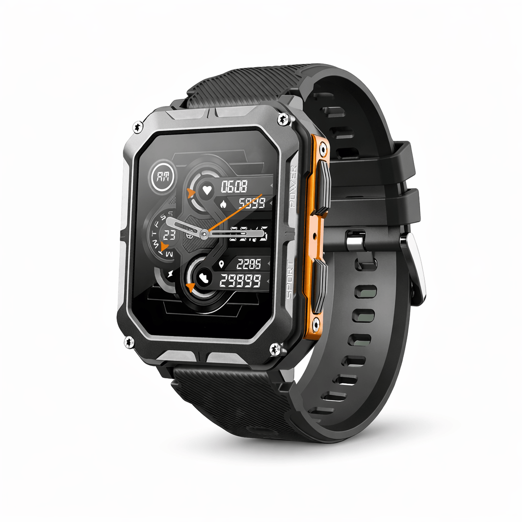 Luxeraum.de Smart Watches Thor Outdoor Smartwatch Herren – robuste Smartwatch wasserdicht IP68 mit Herzfrequenz, Bluetooth Anrufe & Fitness Tracker