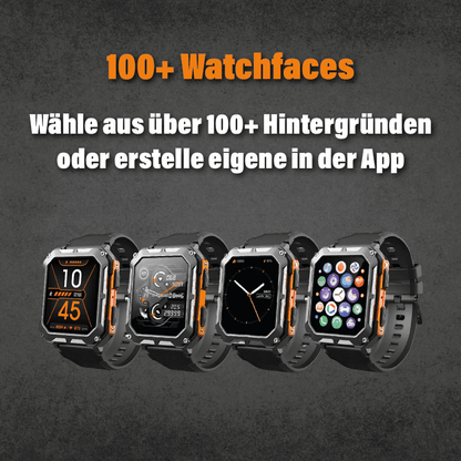 Luxeraum.de Smart Watches Thor Outdoor Smartwatch Herren – robuste Smartwatch wasserdicht IP68 mit Herzfrequenz, Bluetooth Anrufe & Fitness Tracker