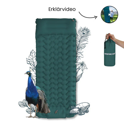Luxeraum.de Sleeping Pads Ultraleichte Isomatte selbstaufblasbar mit integrierter Pumpe – Camping Luftmatratze 8 cm Outdoor Schlafmatte