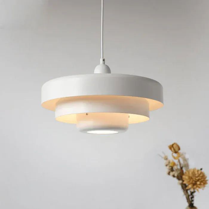 Luxeraum.de Ceiling Light Fixtures Weiß / 3000k Vintage LED Hängeleuchte – Retro Design - Metall –  Ø 28 cm – Küche, Esszimmer & Wohnzimmer