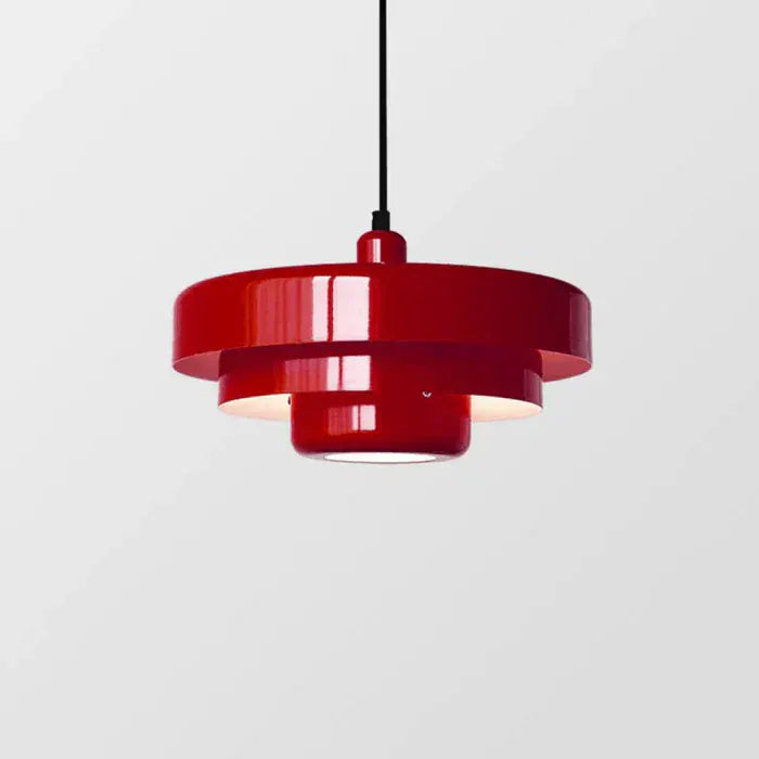 Luxeraum.de Ceiling Light Fixtures Rot / 3000k Vintage LED Hängeleuchte – Retro Design - Metall –  Ø 28 cm – Küche, Esszimmer & Wohnzimmer