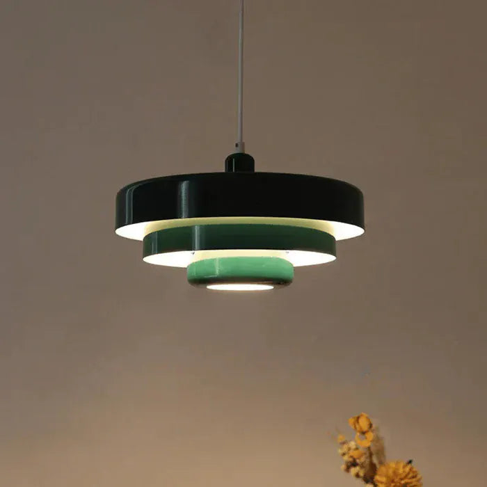 Luxeraum.de Ceiling Light Fixtures Grün / 3000k Vintage LED Hängeleuchte – Retro Design - Metall –  Ø 28 cm – Küche, Esszimmer & Wohnzimmer