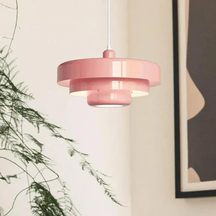 Luxeraum.de Ceiling Light Fixtures Rosa / 3000k Vintage LED Hängeleuchte – Retro Design - Metall –  Ø 28 cm – Küche, Esszimmer & Wohnzimmer