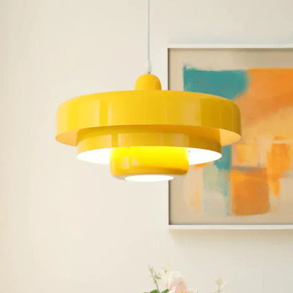Luxeraum.de Ceiling Light Fixtures Gelb (Ausverkauft!) / 3000k Vintage LED Hängeleuchte – Retro Design - Metall –  Ø 28 cm – Küche, Esszimmer & Wohnzimmer