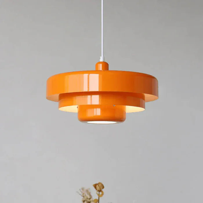 Luxeraum.de Ceiling Light Fixtures Orange / 3000k Vintage LED Hängeleuchte – Retro Design - Metall –  Ø 28 cm – Küche, Esszimmer & Wohnzimmer