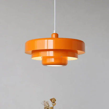 Luxeraum.de Ceiling Light Fixtures Orange / 3000k Vintage LED Hängeleuchte – Retro Design - Metall –  Ø 28 cm – Küche, Esszimmer & Wohnzimmer