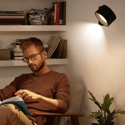 Luxeraum.de Wall Light Fixtures Wiederaufladbare 360° LED Wandlampe - Kabellos - Drehbar - Dimmbar