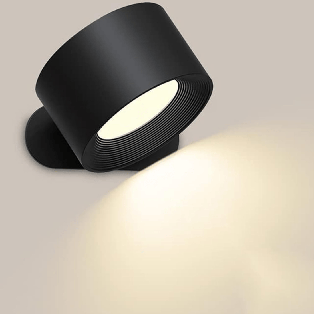 Luxeraum.de Wall Light Fixtures Wiederaufladbare 360° LED Wandlampe - Kabellos - Drehbar - Dimmbar