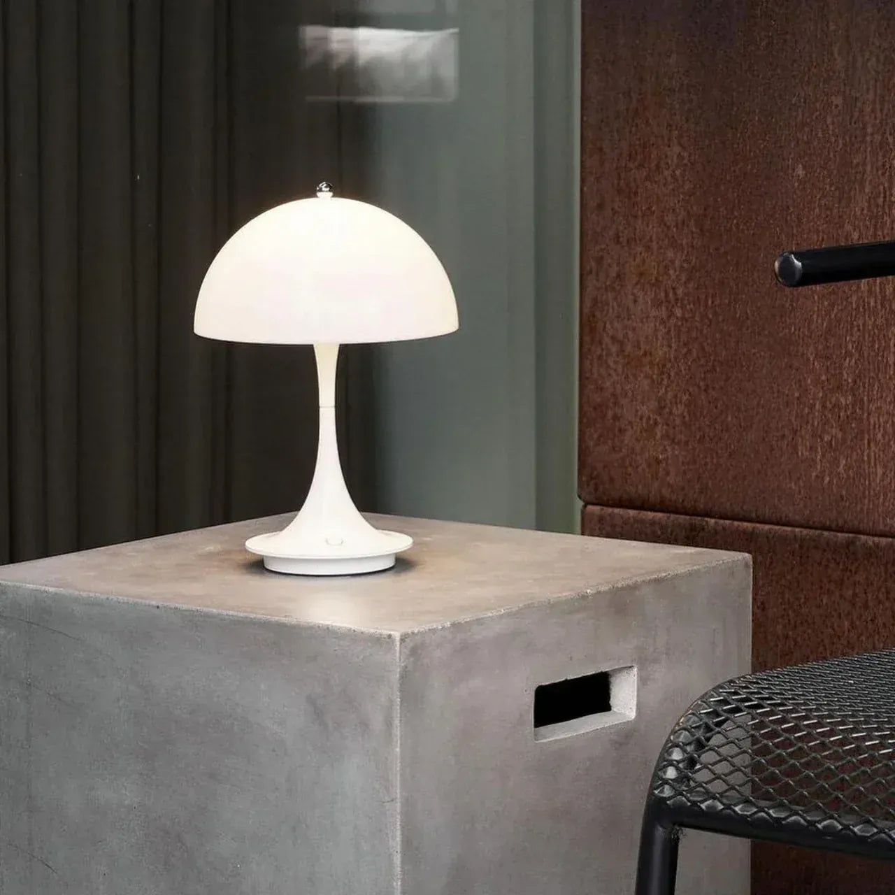 Luxeraum.de Table Lamps Wiederaufladbare LED Pilz Tischlampe - 3 Farbmodi - Dimmfunktion - Portabel - Modern