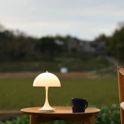 Luxeraum.de Table Lamps Wiederaufladbare LED Pilz Tischlampe - 3 Farbmodi - Dimmfunktion - Portabel - Modern