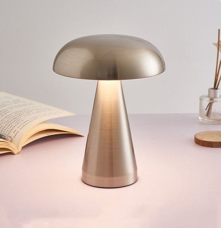 Luxeraum.de Table Lamps Wiederaufladbare LED Tischlampe - Metall - Modernes Pilzdesign - Retro