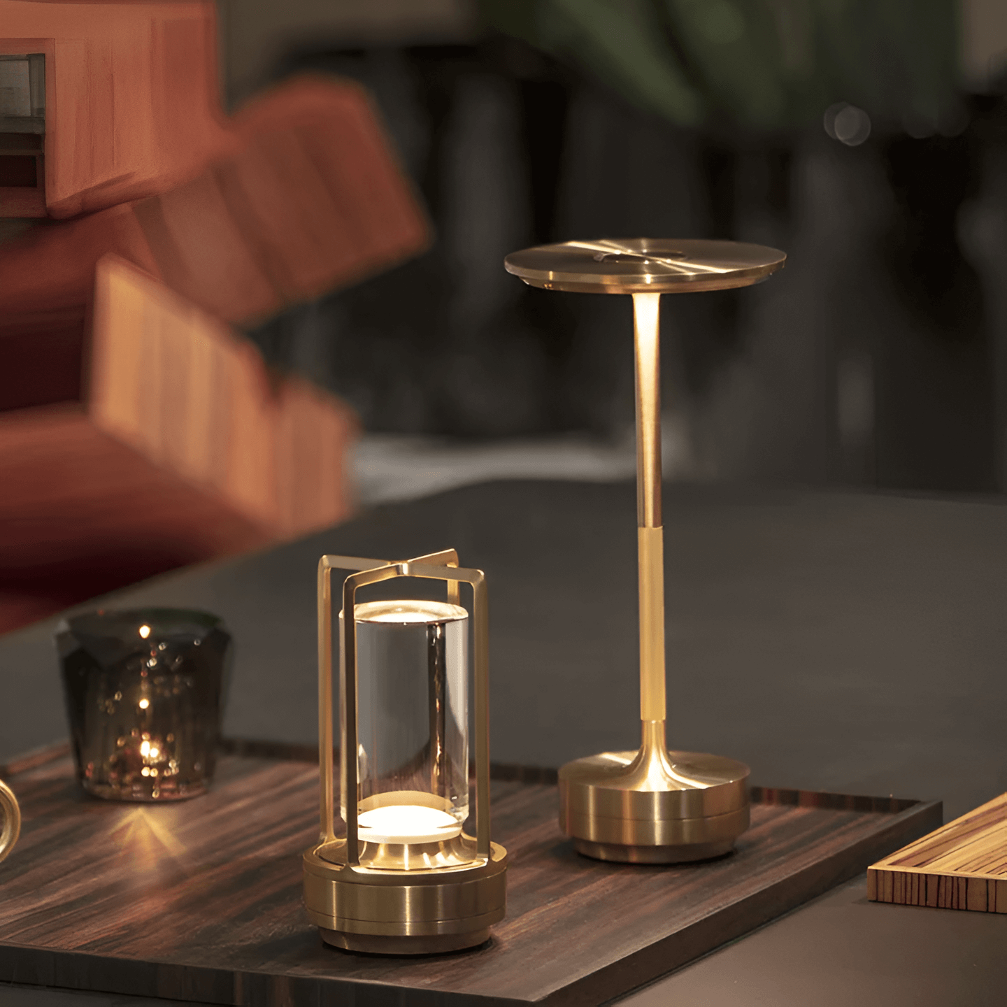 Luxeraum.de Table Lamps Wiederaufladbare LED Tischlampe - Touch Dimmfunktion - Kabelloses - Modernes Design