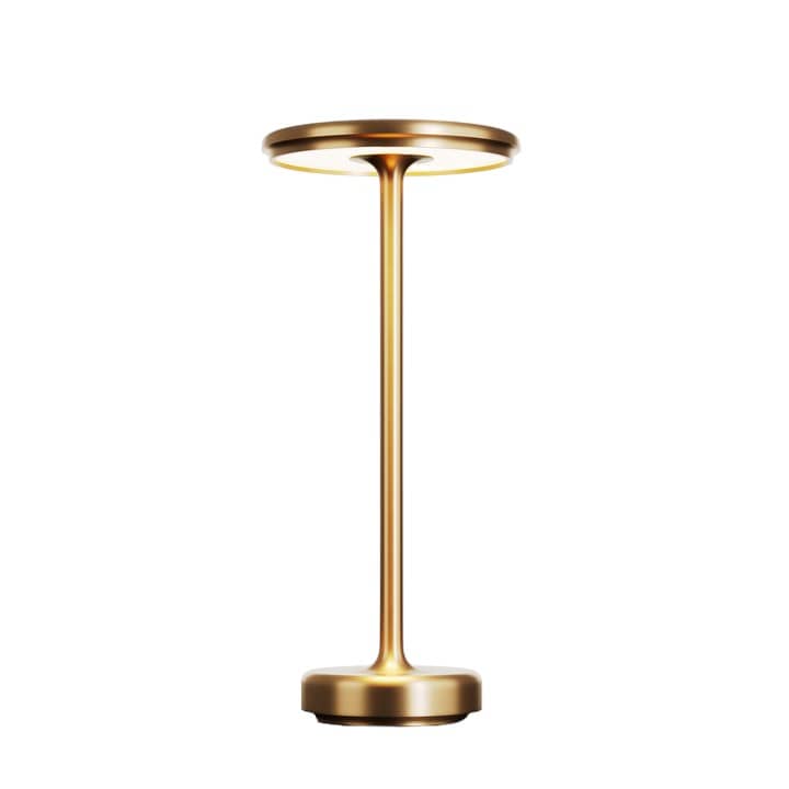 Luxeraum.de Table Lamps Gold Wiederaufladbare LED Tischlampe - Touch Dimmfunktion - Kabelloses - Modernes Design