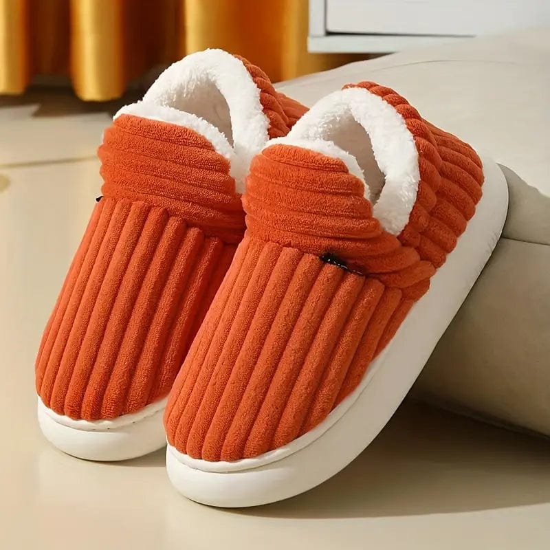 Luxeraum.de Slippers Winterhausschuhe – Wärmende Fütterung – Rutschfeste Sohle – Damen