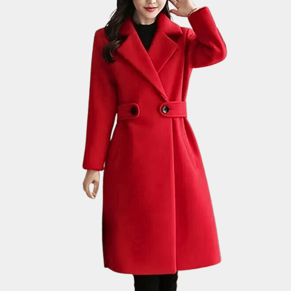 Luxeraum.de AW - Womens - Jackets & Coats Rot / S Winterjacke Damen lang – elegant, warm, hochwertig