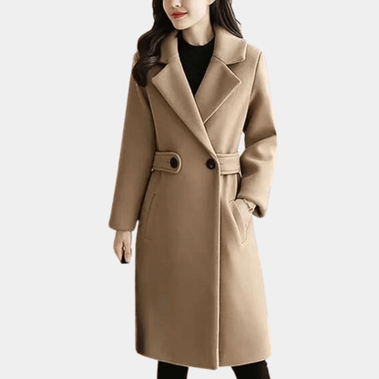 Luxeraum.de AW - Womens - Jackets & Coats Khaki / S Winterjacke Damen lang – elegant, warm, hochwertig