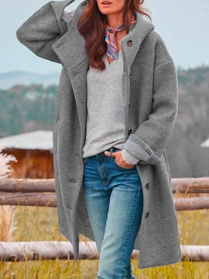 Luxeraum.de Grau / S Winterjacke Damen lang – stilvoll & warm für kalte Tage