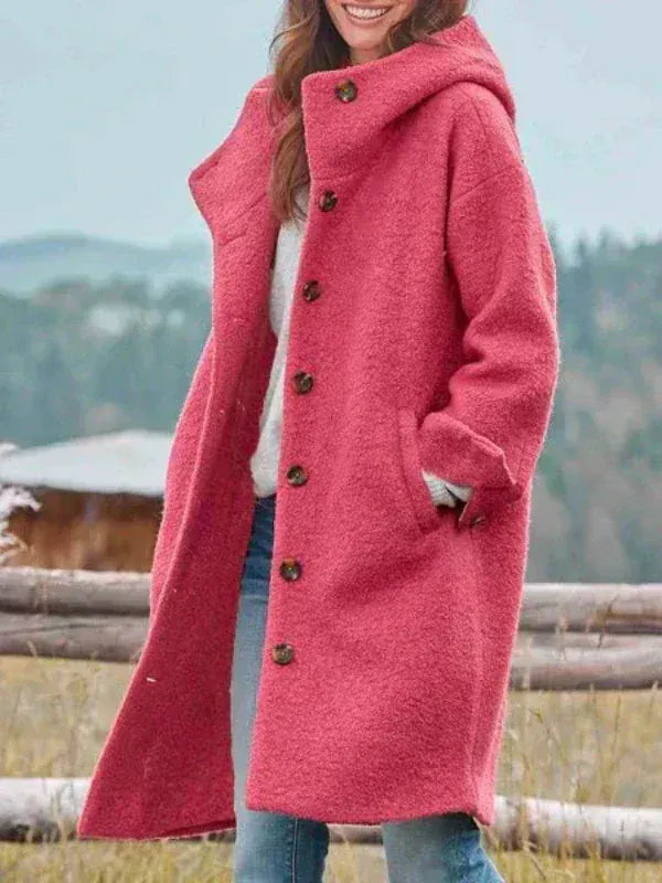 Luxeraum.de Rosa / S Winterjacke Damen lang – stilvoll & warm für kalte Tage