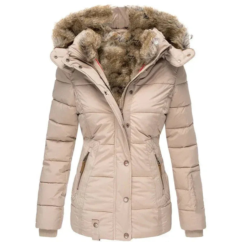 Luxeraum.de Steppjacke Beige / S Winterjacke Damen – Stilvoll & warm, hochwertiges Design