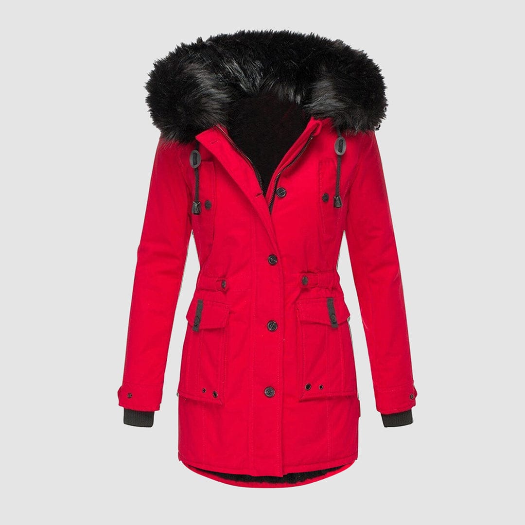 Luxeraum.de AW - Womens - Jackets & Coats Rot / S Winterjacke Damen warm – Elegante, stilvolle und gemütliche Jacke