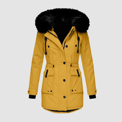 Luxeraum.de AW - Womens - Jackets & Coats Gelb / S Winterjacke Damen warm – Elegante, stilvolle und gemütliche Jacke