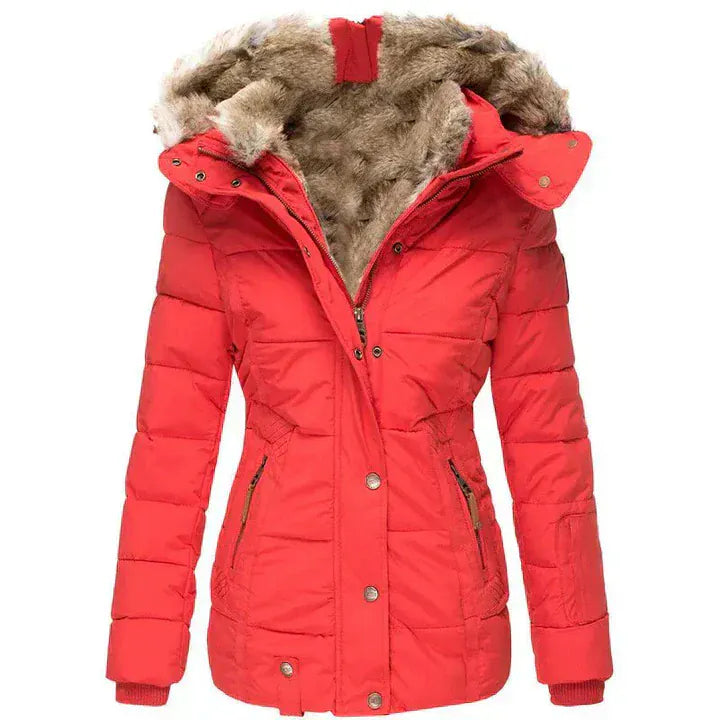 Luxeraum.de Rot / S Winterjacke Damen warm gefüttert – Elegante Premium Jacke