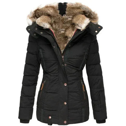 Luxeraum.de Schwarz / S Winterjacke Damen warm gefüttert – Elegante Premium Jacke