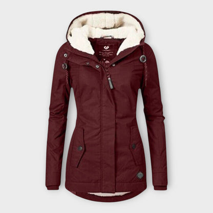 Luxeraum.de Rot / XS Winterjacke Damen warm gefüttert wasserfest elegant