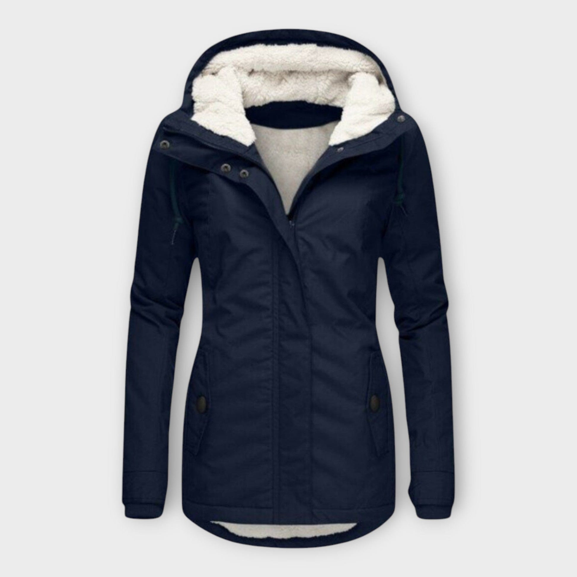 Luxeraum.de Blau / XS Winterjacke Damen warm gefüttert wasserfest elegant