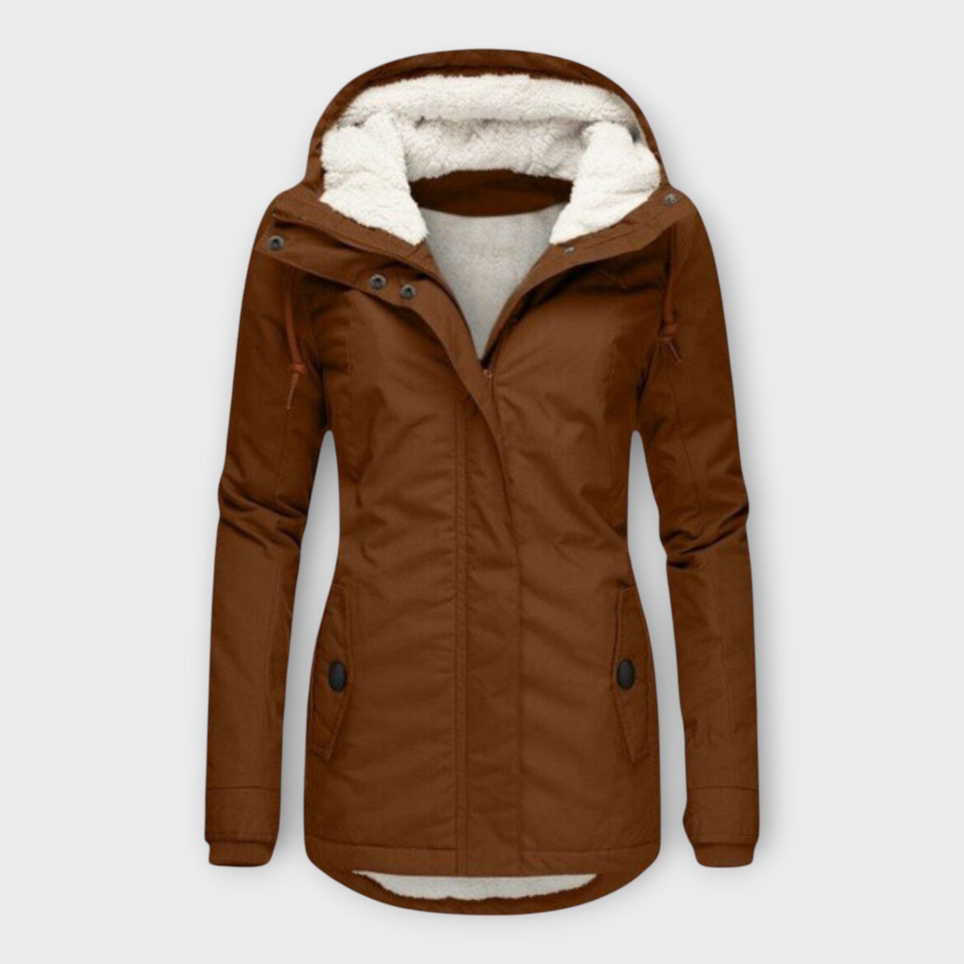 Luxeraum.de Braun / XS Winterjacke Damen warm gefüttert wasserfest elegant
