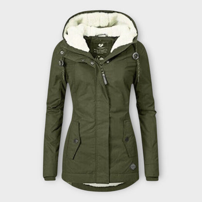 Luxeraum.de Grün / XS Winterjacke Damen warm gefüttert wasserfest elegant