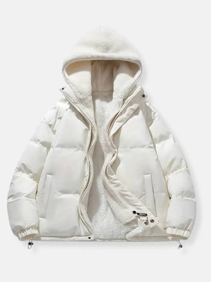 Luxeraum.de Steppjacke Weiß / M Winterjacke Damen warm – Hochwertige Chloé Jacke mit Reißverschluss