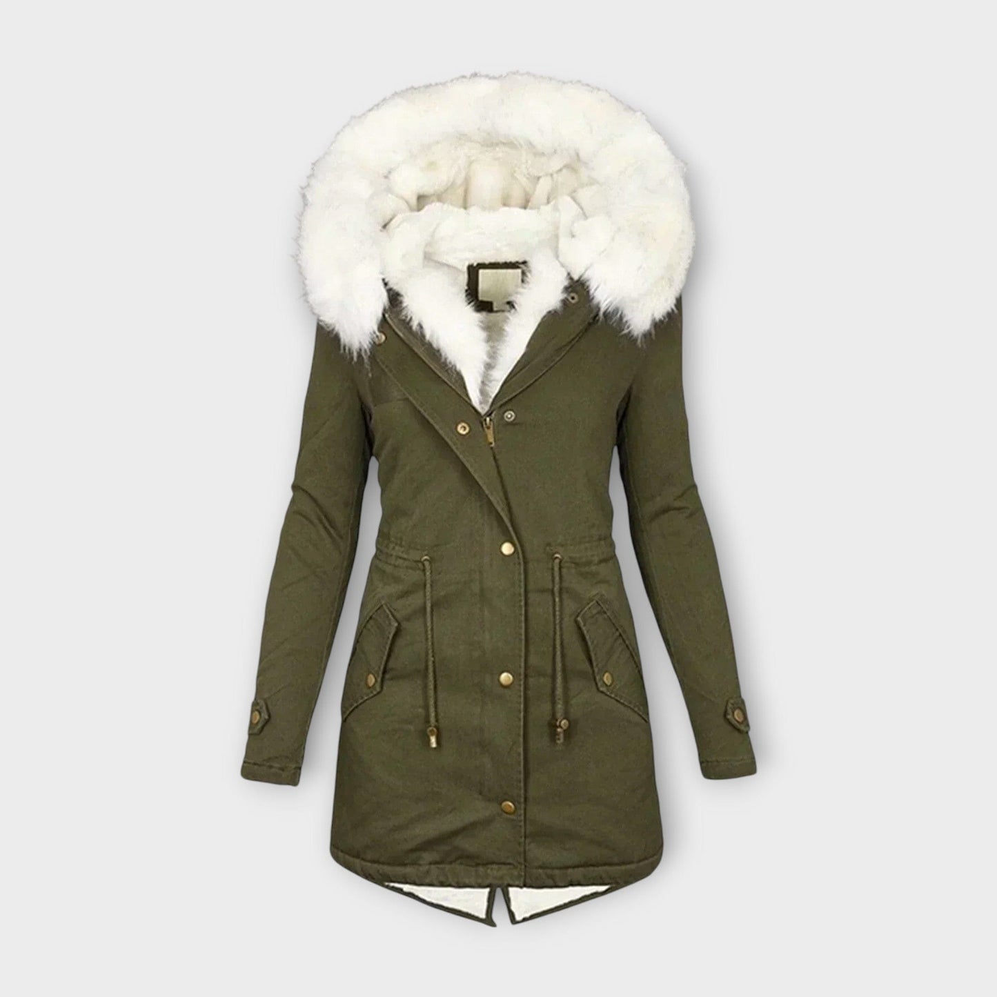 Luxeraum.de Grün / S Winterjacke Damen wasserfest & warm mit Pelzfutter – Premium Komfort