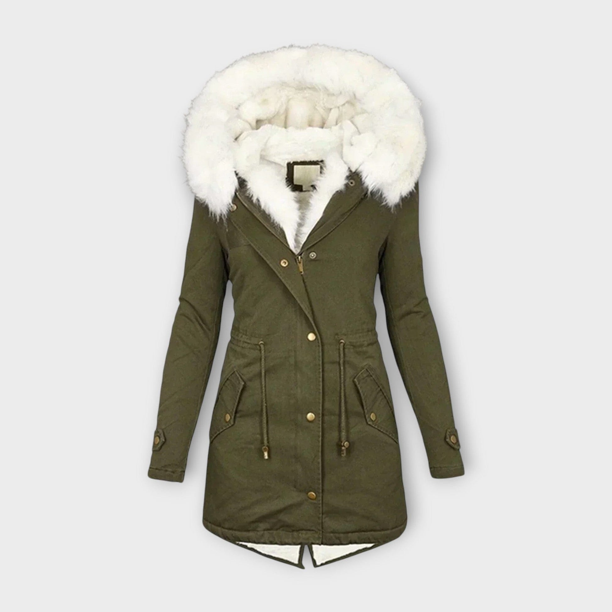 Luxeraum.de Grün / S Winterjacke Damen wasserfest & warm mit Pelzfutter – Premium Komfort