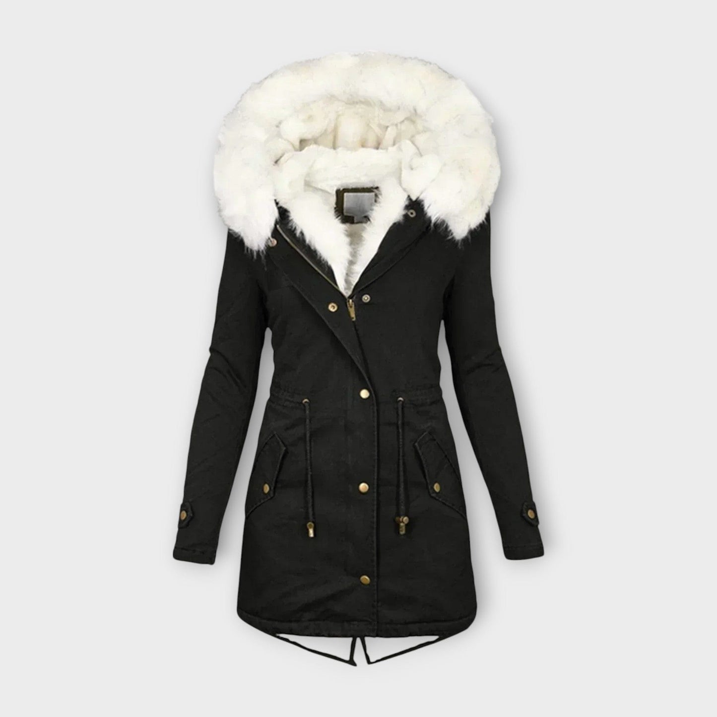 Luxeraum.de Schwarz / S Winterjacke Damen wasserfest & warm mit Pelzfutter – Premium Komfort