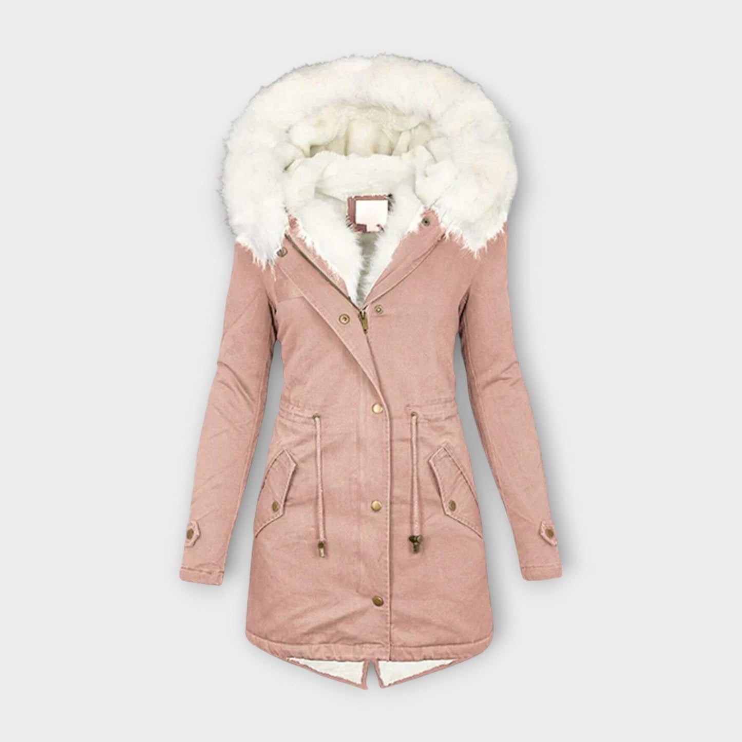 Luxeraum.de Rosa / S Winterjacke Damen wasserfest & warm mit Pelzfutter – Premium Komfort