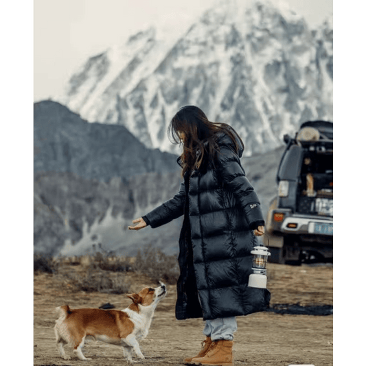 Luxeraum.de Puffer Jackets Schwarz / S Winterjacke – Daunenfüllung – Gesteppte Konstruktion mit hohem Kragen – Damen