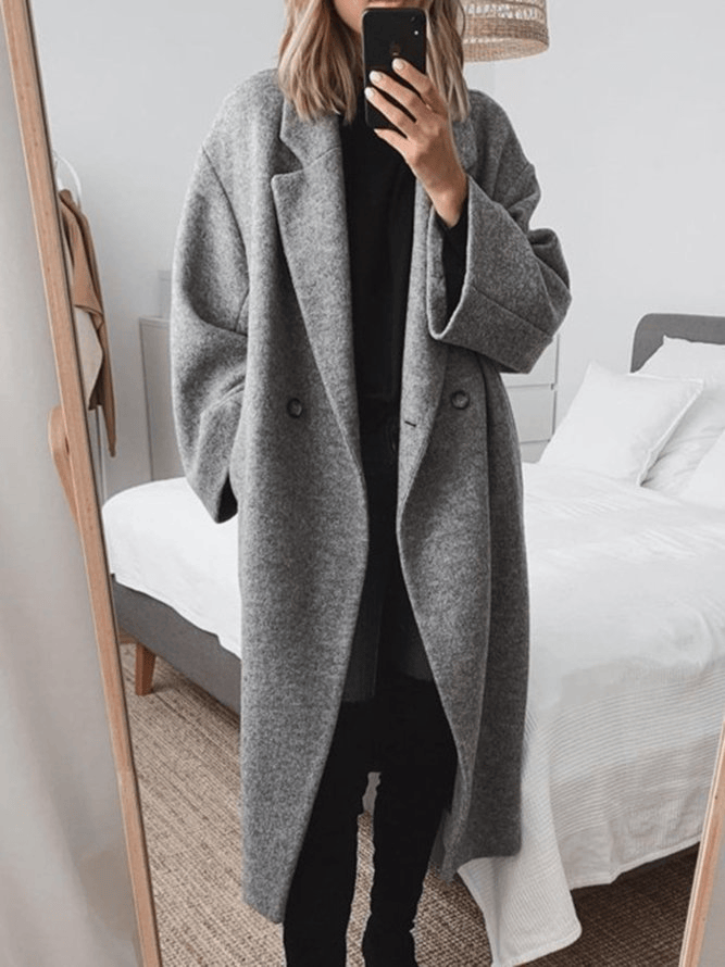 Luxeraum.de AW - Womens - Jackets & Coats Grau / S Wintermantel Damen – Kuschelig, Warm & Hochwertig für kalte Tage