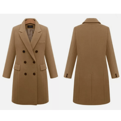 Luxeraum.de Coats & Jackets Khaki / S Wintermantel Damen lang – warm, elegant und hochwertig