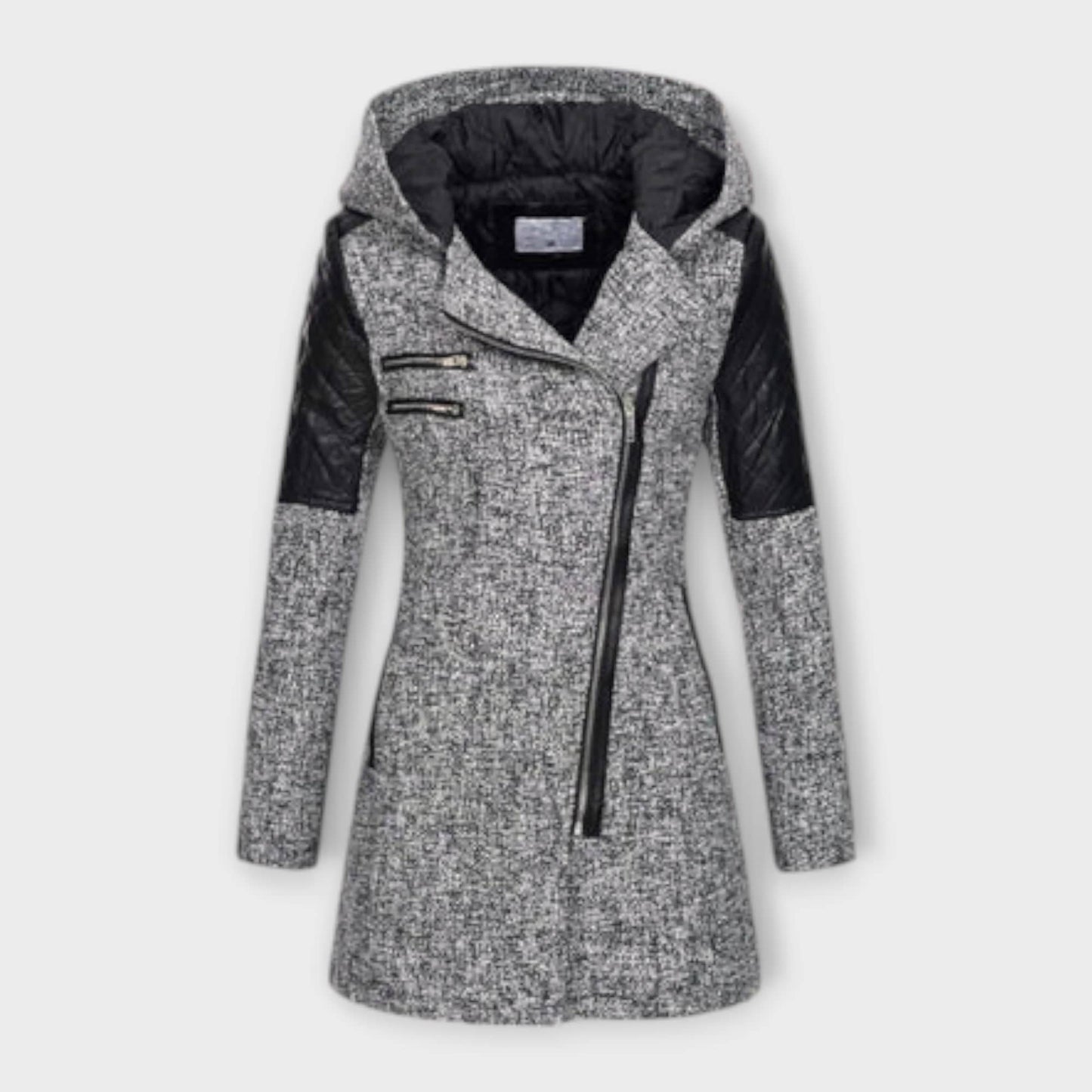 Luxeraum.de Grau / S Wintermantel Damen warm – Eleganter, hochwertiger Damen Mantel